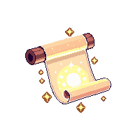 magic scroll glowing
