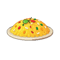 curry rice plate