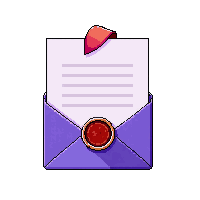 letter with wax seal midnight