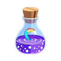 swirling rainbow jug midnight