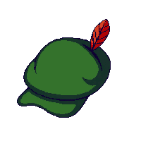 feathered cap