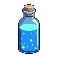 blue mana bottle