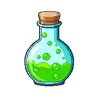 bubbling acid vial
