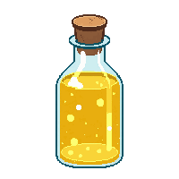 golden elixir bottle