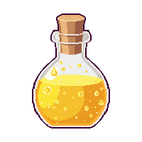 golden elixir vial