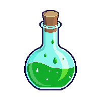 green poison vial