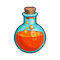 orange strength flask