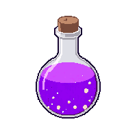 purple magic flask