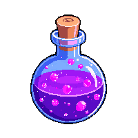 purple magic vial