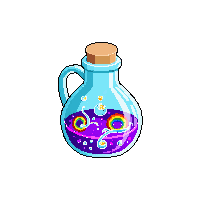 swirling rainbow jug