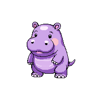 hippopotamus chibi