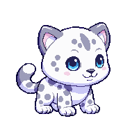 snow leopard chibi