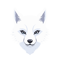 arctic fox face icon