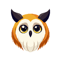 barn owl face icon