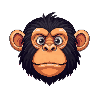 chimpanzee face icon