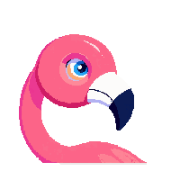 flamingo face icon