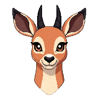 gazelle face icon