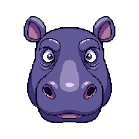 hippopotamus face icon