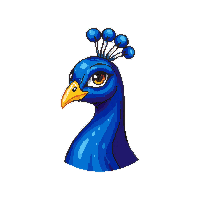 peacock face icon