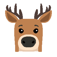 reindeer face icon