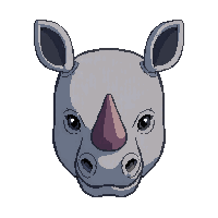 rhinoceros face icon