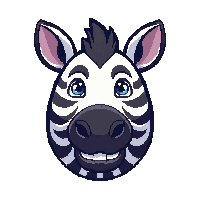 zebra face icon