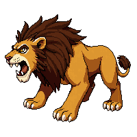 lion angry