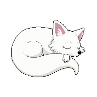 arctic fox sleeping