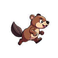 beaver running