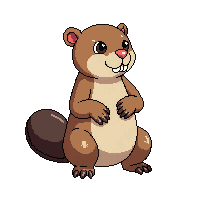 beaver sitting