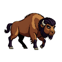 bison walking