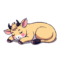 calf sleeping