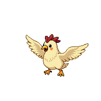 chicken flying