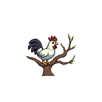 chicken perched
