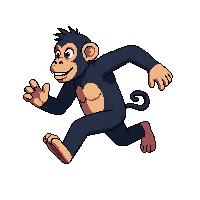 chimpanzee running