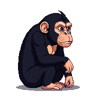 chimpanzee sitting
