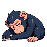 chimpanzee sleeping