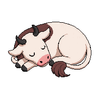 cow sleeping