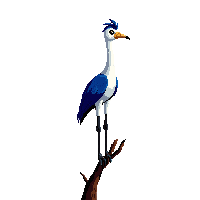 crane perched
