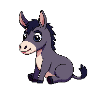 donkey sitting