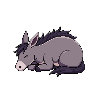 donkey sleeping