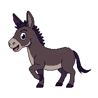 donkey walking