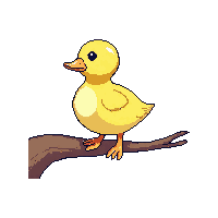 duckling perched
