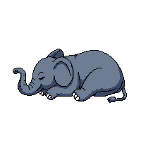 elephant sleeping