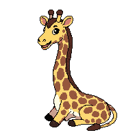 giraffe sitting
