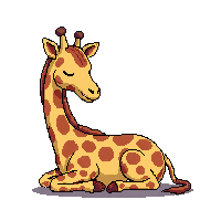 giraffe sleeping