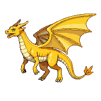 gold dragon flying