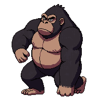 gorilla walking