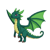 green dragon flying