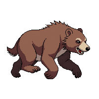 grizzly bear running